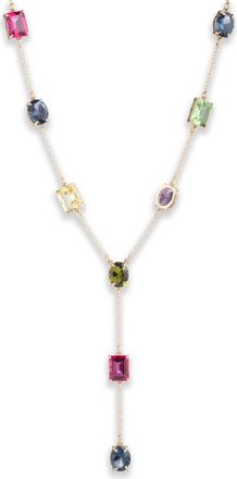Ralph Lauren Beldon Stone Station Y-Necklace in Gld/Multi at Nordstrom