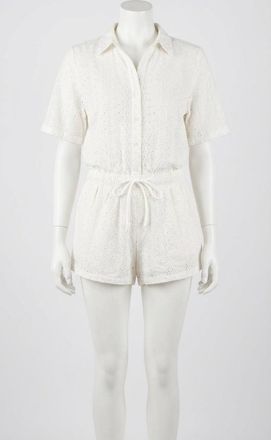 Z Supply Anette Eyelet Shorts In White