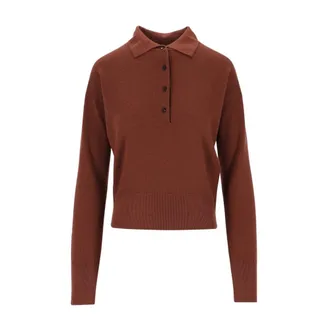 Barena Perla Polo Shirt - female - Barena Venezia - Polo Shirts - Brown - XS - Tops