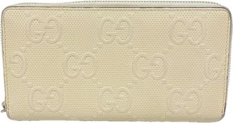 Gucci Ivory Leather Long Wallet (Bi-Fold) (Pre-Owned)