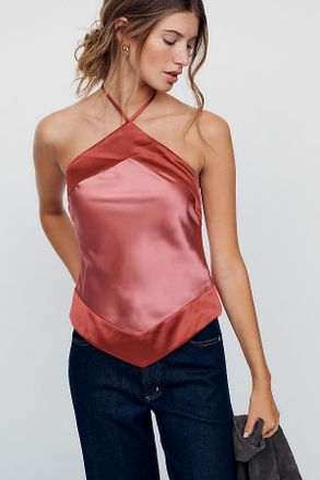 Reformation Jillian 100% Silk Top