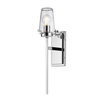 Netlighting Alton 1 Light Wall Light Chrome IP44 E27 in Grey