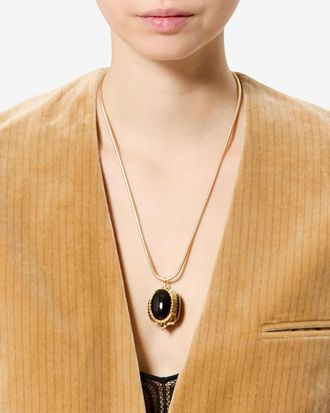 Isabel Marant Hanae Long Necklace - Women - Black - Isabel Marant