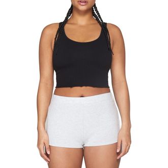 Spiritual Gangster Amor Crop Rib Tank in Black at Nordstrom Rack, Size X-Small/small