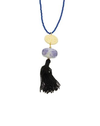 Kenneth Jay Lane Plated Tassel Necklace