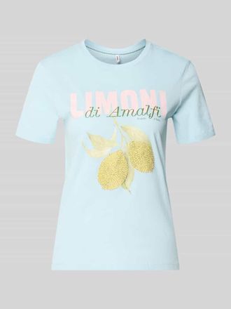 Only Regular Fit T-Shirt aus reiner Baumwolle Modell KITA in Hellblau, Gr&ouml;&szlig;e XL
