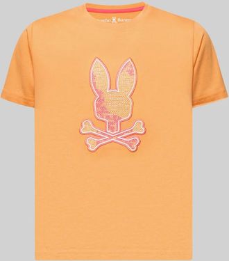 Psycho Bunny Kids Olivier Graphic Tee 805 PAPAYA / M/10-12