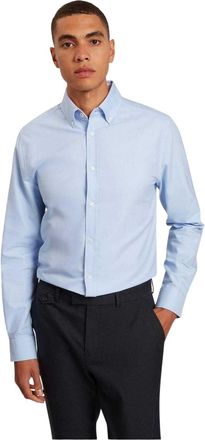 Ted Baker Heren Oxford-overhemd met lange mouwen en knoopsluiting, reguliere pasvorm (Lichtblauw)