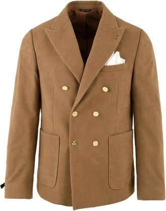 Daniele Alessandrini San Luca 20 Blazer - Heren - Blazers - Bruin - XL - Wol - Jassen