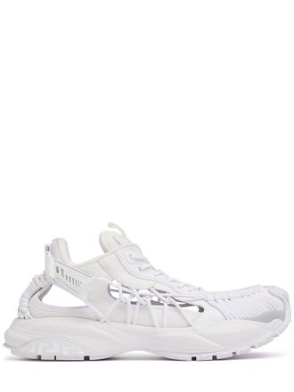 VIP【関税送料無料】希少 VERSACE WHITE SNEAKERS Versace Men's White & Gold Leather Sneakers Shoes US 7 IT 40