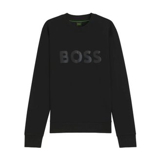HUGO BOSS Salbo Crew Neck Sweatshirt - male - Boss - Sweatshirts - Black - 3XL - Sweatshirts & Hoodies