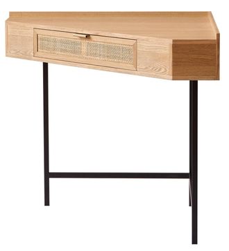 Nordlys Escritorio de esquina de madera y rat&aacute;n con 1 caj&oacute;n