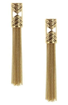 Olivia Welles Lyla Fringe Earrings in Gold at Nordstrom Rack