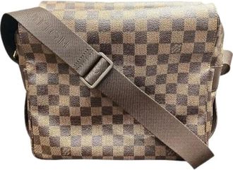 Louis Vuitton Pre-owned Cross Body Bags, male, Brown, Size: ONE SIZE Pre-owned Naviglio Damier Shoulder Bag