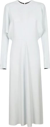 Victoria Beckham Abito midi a maniche lunghe - Bianco