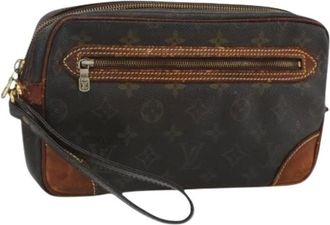 Louis Vuitton Pre-owned Clutches, female, Brown, Size: ONE SIZE Pre-owned Monogram Clutch Bag