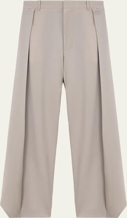 Loewe Pleated Wool Wide-Leg Trousers