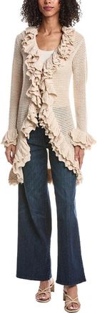 Alice & Olivia Alice + Olivia Yara Ruffle Wool Cardigan
