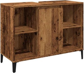 vidaXL Sink Cabinet Old Wood 80x33x60 cm Engineered Wood Vidaxl