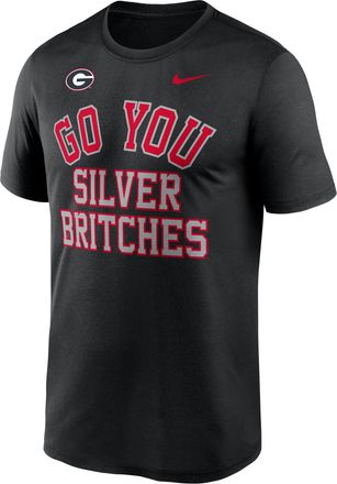 Nike Georgia Primetime Arch Mantra Legend Nike Mens Dri-FIT College T-Shirt in Black | NKGK00AGBN-ZZX