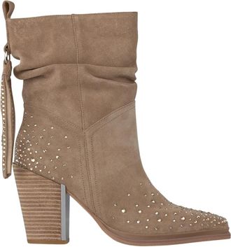 Alma En Pena Enkellaars met franjedetails - Dames - Cowboylaarzen - Beige - 36 EU - Schoenen
