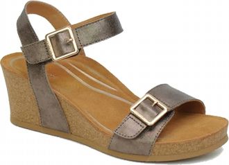 Aetrex Women Lexa Wedge Sandal In Bronze