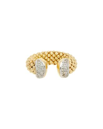 Meshmerise 0.12 Ct. Tw. Diamond 18K Gold Over Silver Ring