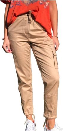 Aeronautica Broeken, Dames, Beige, M, Katoen, Broeken