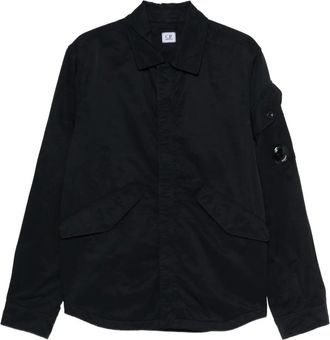 C.P. Company Giacca-camicia con applicazione - Blu