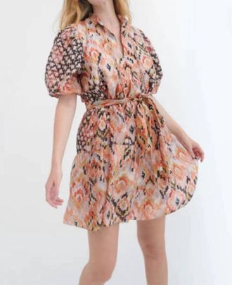 Chufy Yindy Silk Mini Dress In Haral Brown