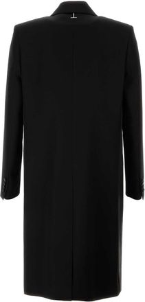 Alexander McQueen Mens Evening Coat Black Twool Dtsilk Fviscose