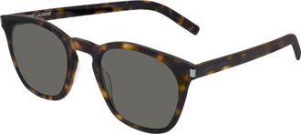 Saint Laurent Klassieke 28 Vierkante Zonnebril - Dames - Zonnebrillen - Bruin - 49 MM - Accessoires