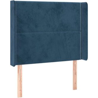 vidaXL Cabecero Con Orejas De Terciopelo Azul Oscuro 103x16x118/128 Cm Vidaxl