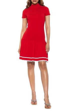 Alexia Admor Devika Pleated Knit Dress in Red at Nordstrom Rack, Size X-Small