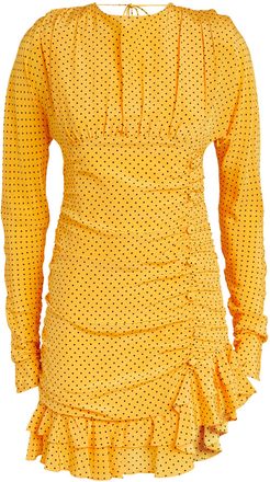 Alessandra Rich Polka-dot Ruffled Minidress Size XXS