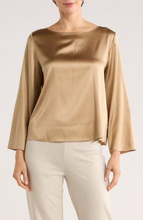 Eileen Fisher Stretch Silk Top in Biscuit at Nordstrom Rack, Size Xx-Small