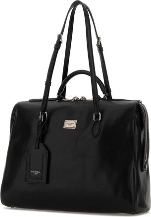 Dolce & Gabbana Womens Vittoria Top Handle Bag Black Calf