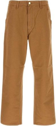 Carhartt Work in Progress Karamel Katoen Enkele Knie Broek - Heren - Straight fit broeken - Bruin - W36 - Katoen - Broeken