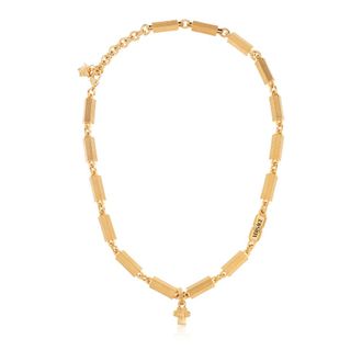 Versace Necklaces, male, Yellow, Size: ONE SIZE Necklace with engraved logo