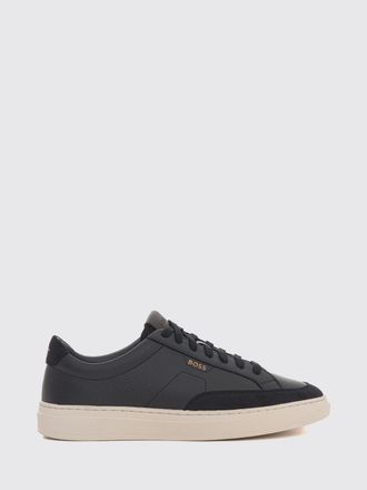 HUGO BOSS Sneakers basse Kieran in pelle martellata con logo stampato