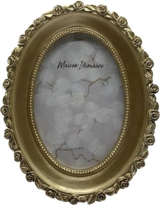 Sagebrook Home 4X6 Oval Photo Frame With Rosette Border