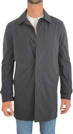 Moorer Heren, Jassen, Blauw, Maat: M Leer