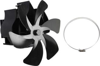 OEM Ventilador Para Estufa De Le&ntilde;a Con Calefacci&oacute;n, Ventilador Colgante De 6 Aspas, Ventilador Silencioso Para Chimenea, Montaje En Pared Ecol&oacute;gico, Negro
