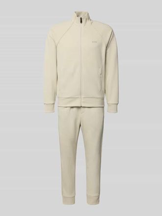 HUGO BOSS Regular Fit Sweat-Anzug aus Baumwoll-Mix Modell TRACKSUIT SET in Offwhite, Gr&ouml;&szlig;e XXL
