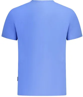 Napapijri Logo-Embroidered Cotton T-Shirt - Blue