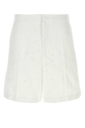 Valentino Garavani Witte Katoenen Blend Bermuda Shorts