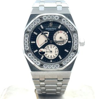 Audemars Piguet Pre-owned Audemars Piguet Royal Oak Automatic Diamond Black Dial Mens Watch 26125ST.ZZ.D002CR.01