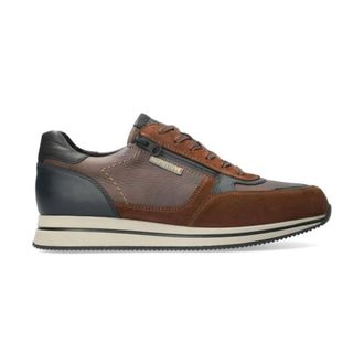 Mephisto Bruine Lace-Zip Sneaker met Soft-Air Tussenzool - Heren - Sneakers - Bruin - 39 EU - Leer - Schoenen