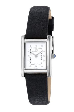 Porsamo Bleu Karolina Womens Diamond Watch with Black Leather Band