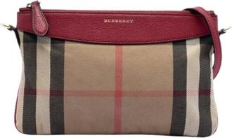 Burberry Pre-owned Cross Body Bags, female, Brown, Size: ONE SIZE Pre-owned Canvas Crossbody Bag